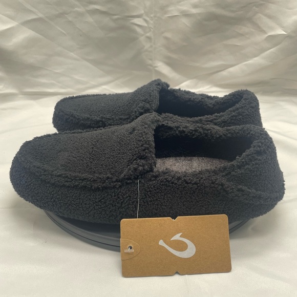 NEW Olukai Women's Nohea Heu Slippers Shoes Slip On Black Size 10 - Picture 1 of 10